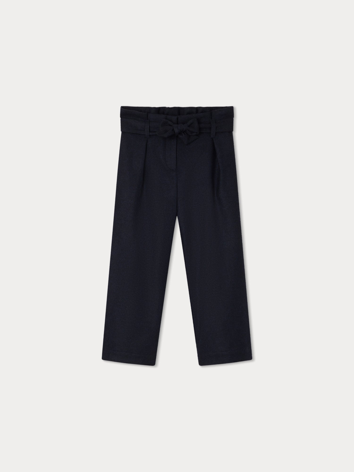 Girls Navy Wool Trousers