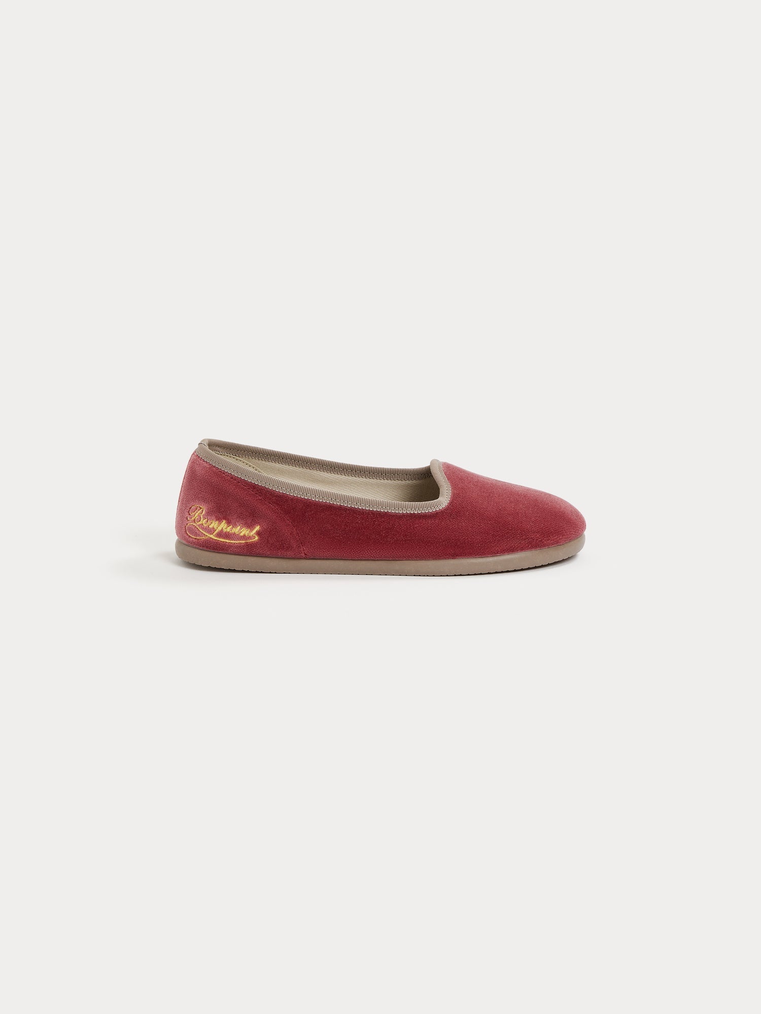 Girls Pink Velvet Shoes