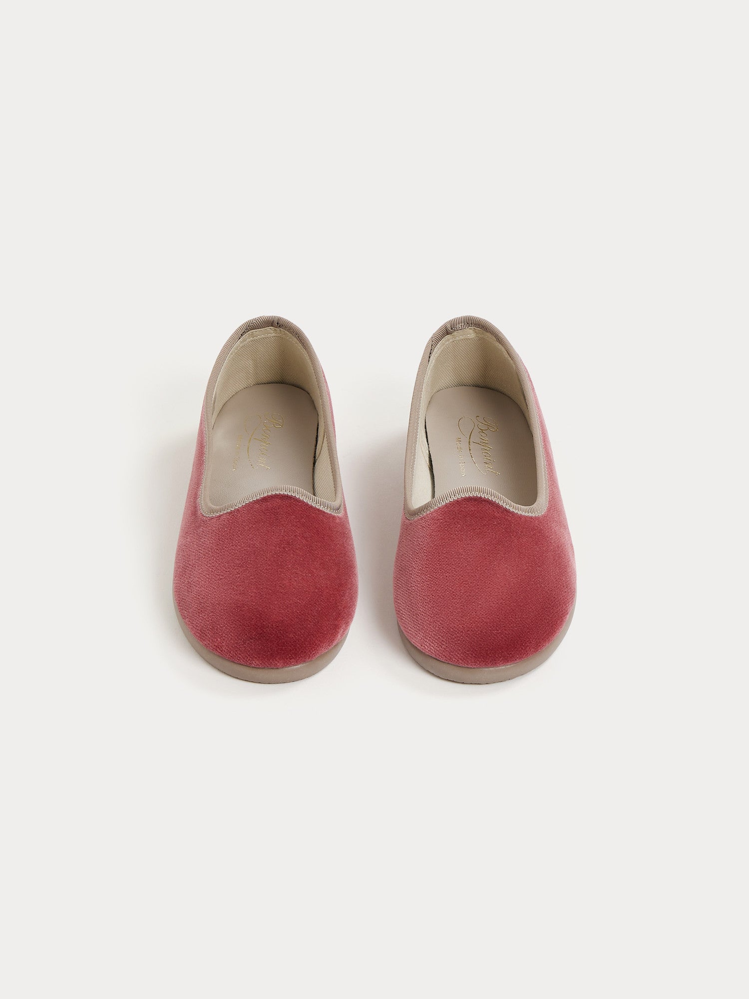 Girls Pink Velvet Shoes