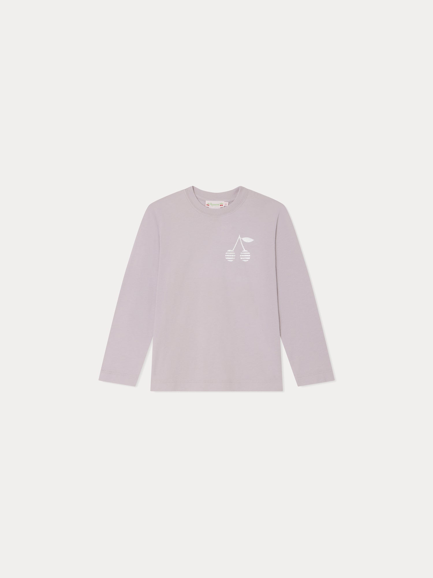 Girls Light Purple Logo Cotton T-Shirt