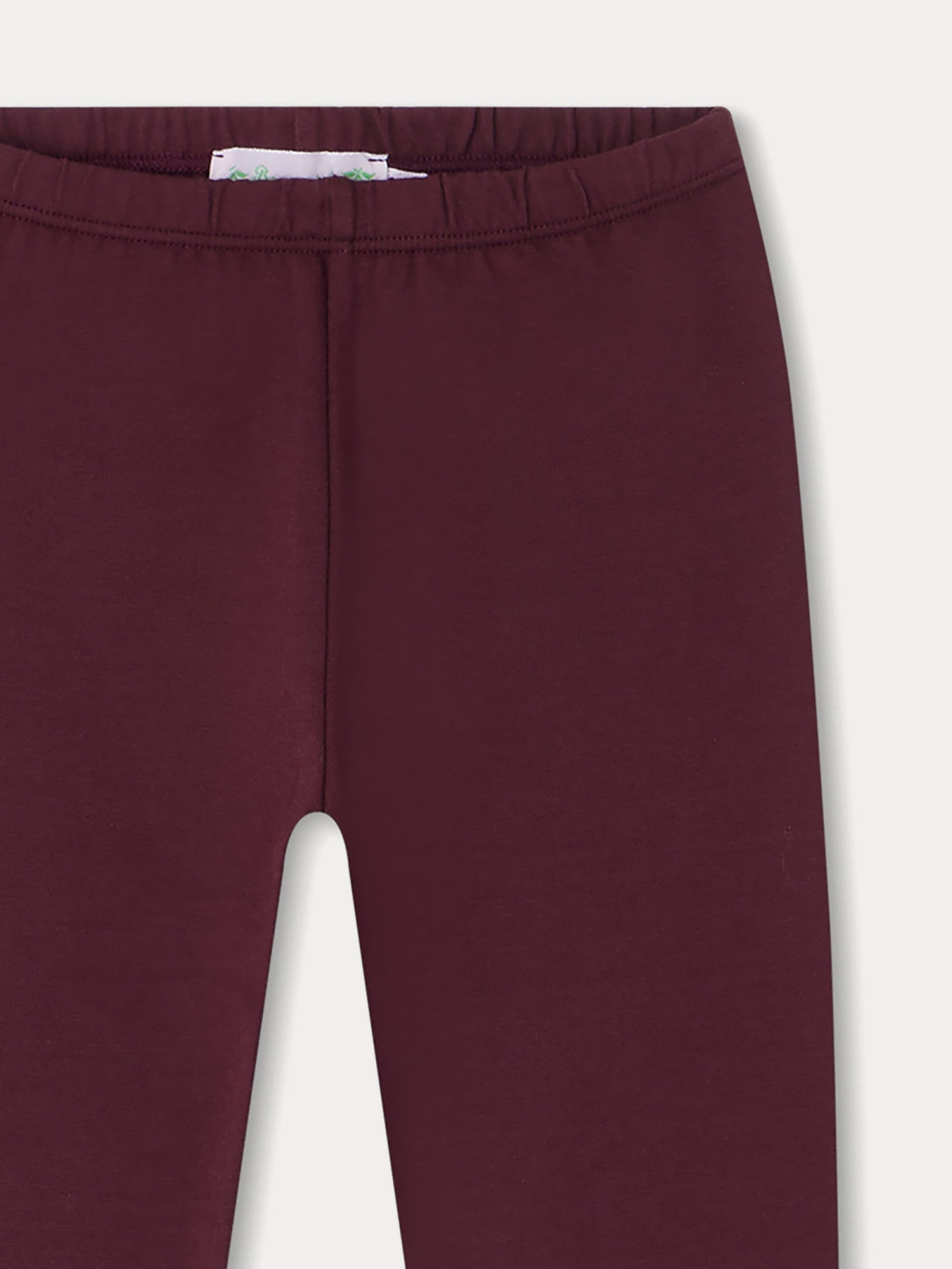 Girls Wine Red Cotton Leggings