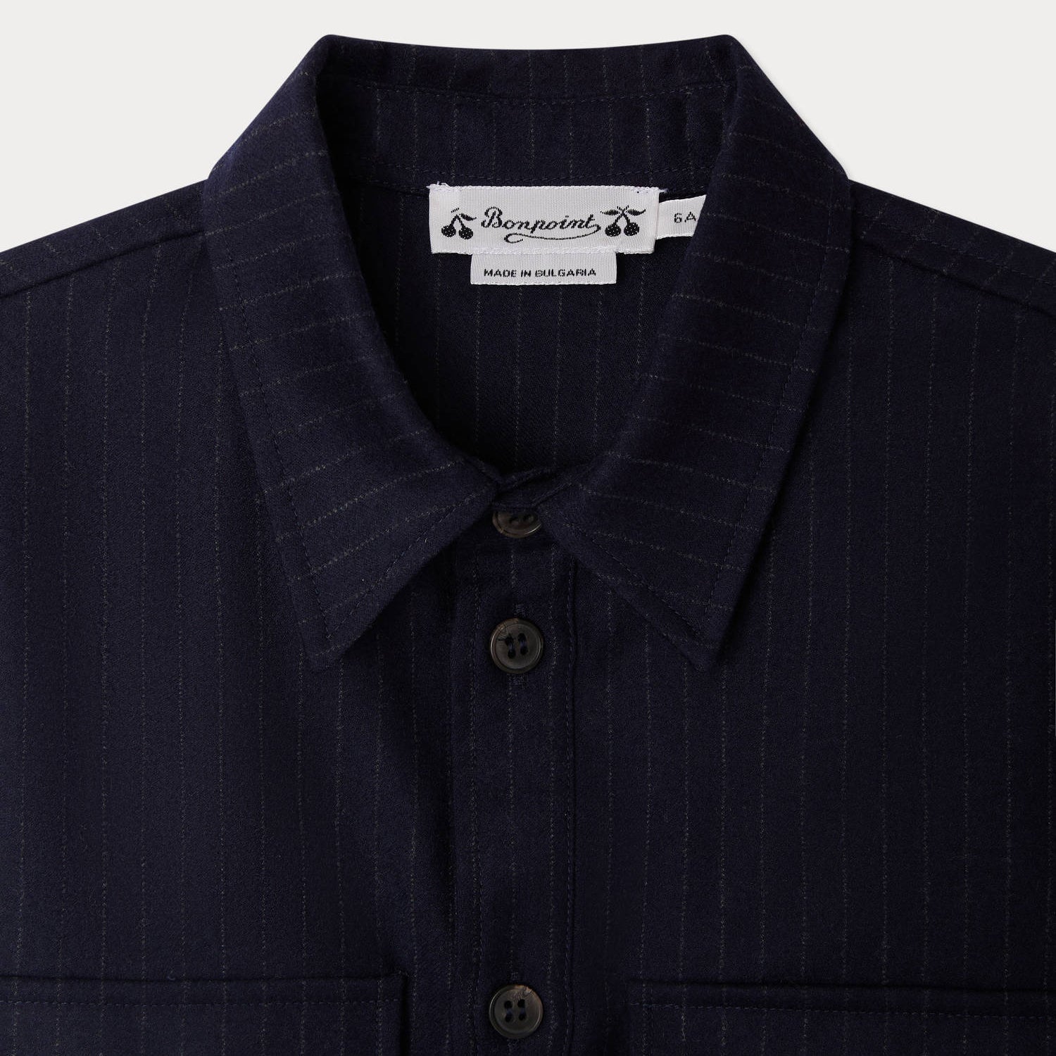 Boys Blue Stripes Wool Shirt