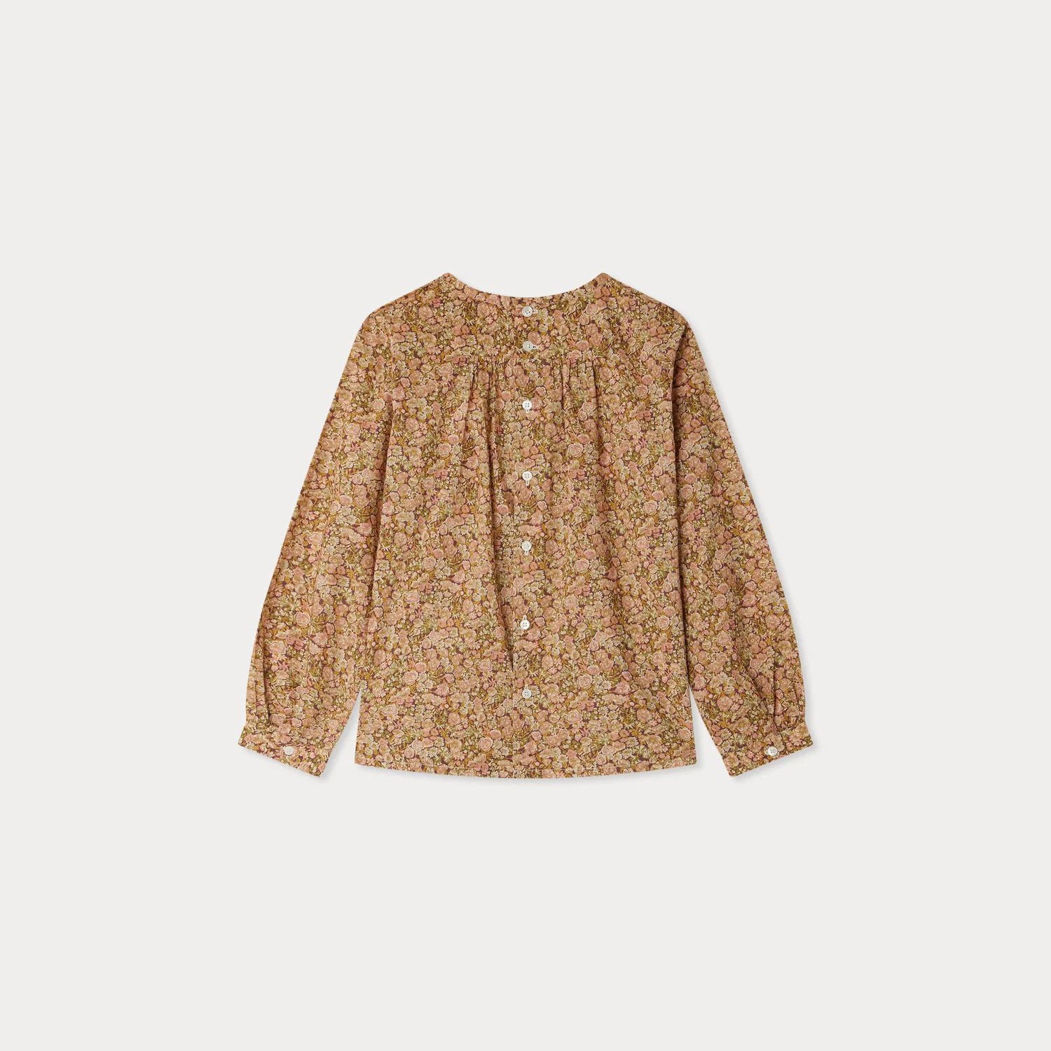 Girls Pink Floral Cotton Blouse