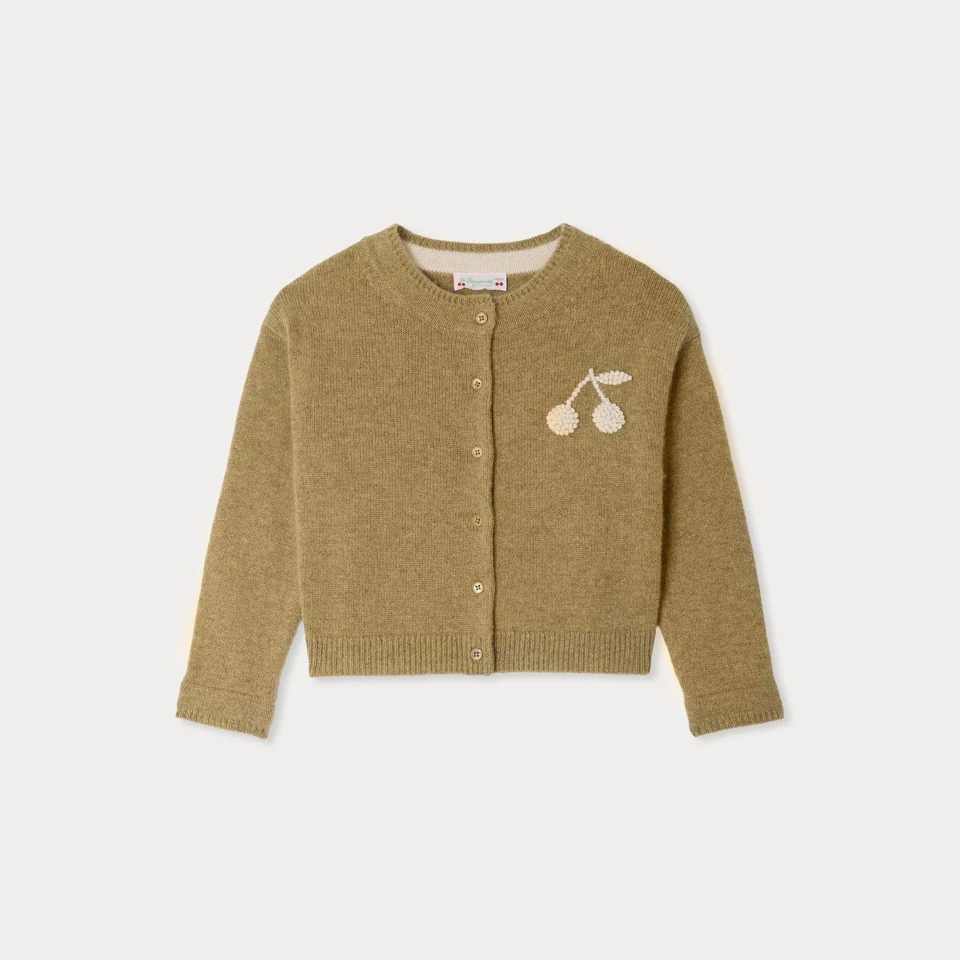Girls Light Brown Cashmere Cardigan