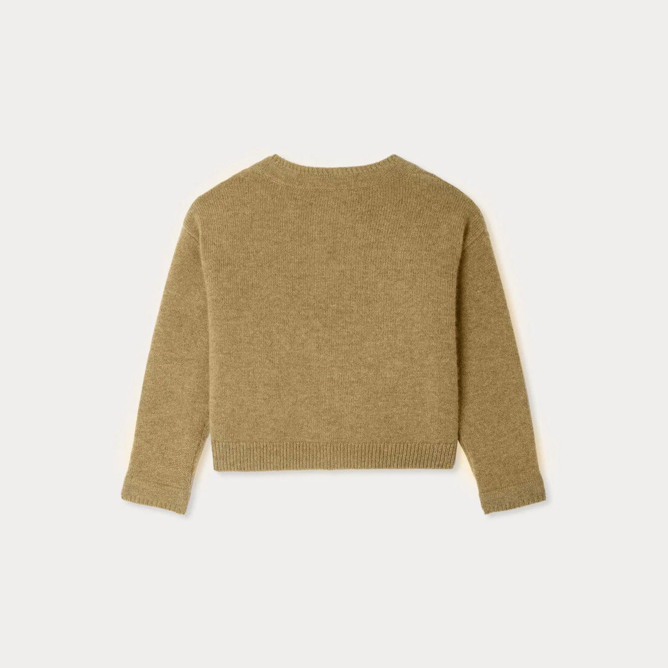 Girls Light Brown Cashmere Cardigan