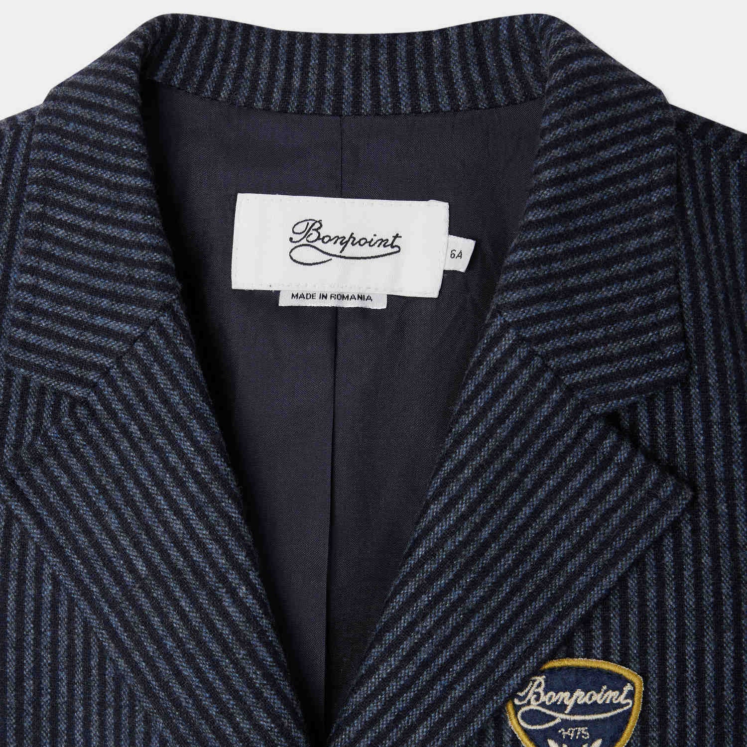 Girls Dark Blue Wool Coat