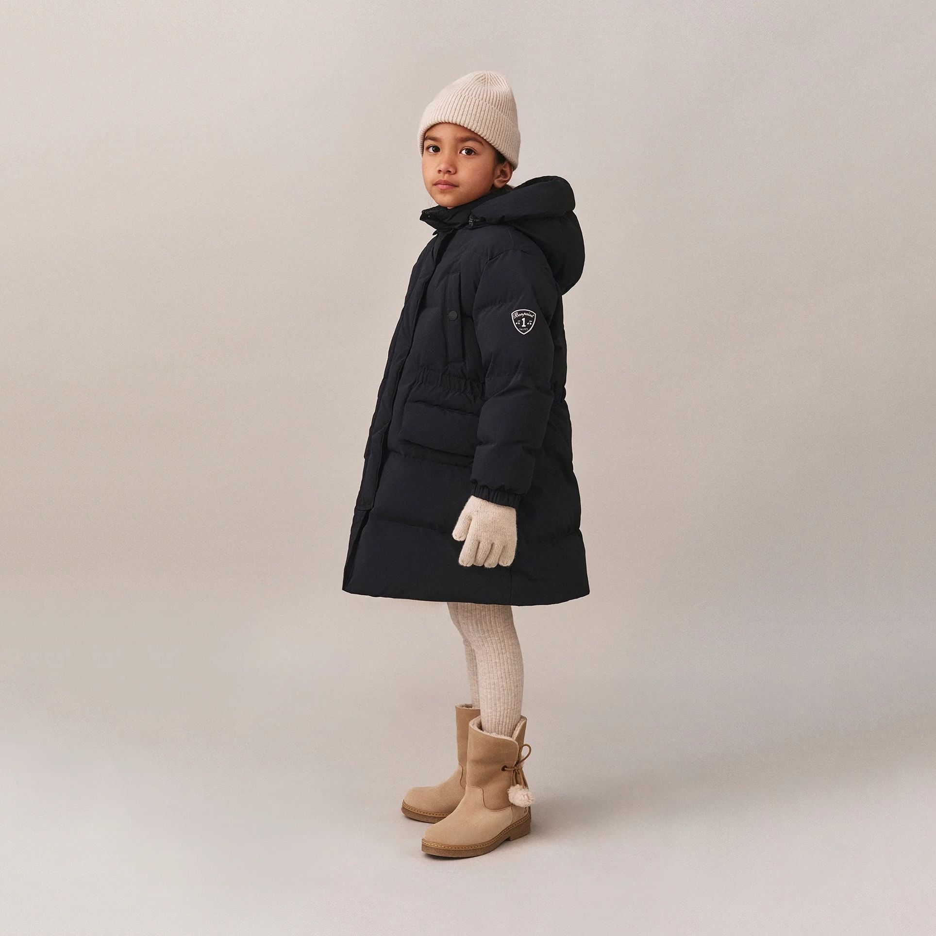 Girls Navy Padded Coat