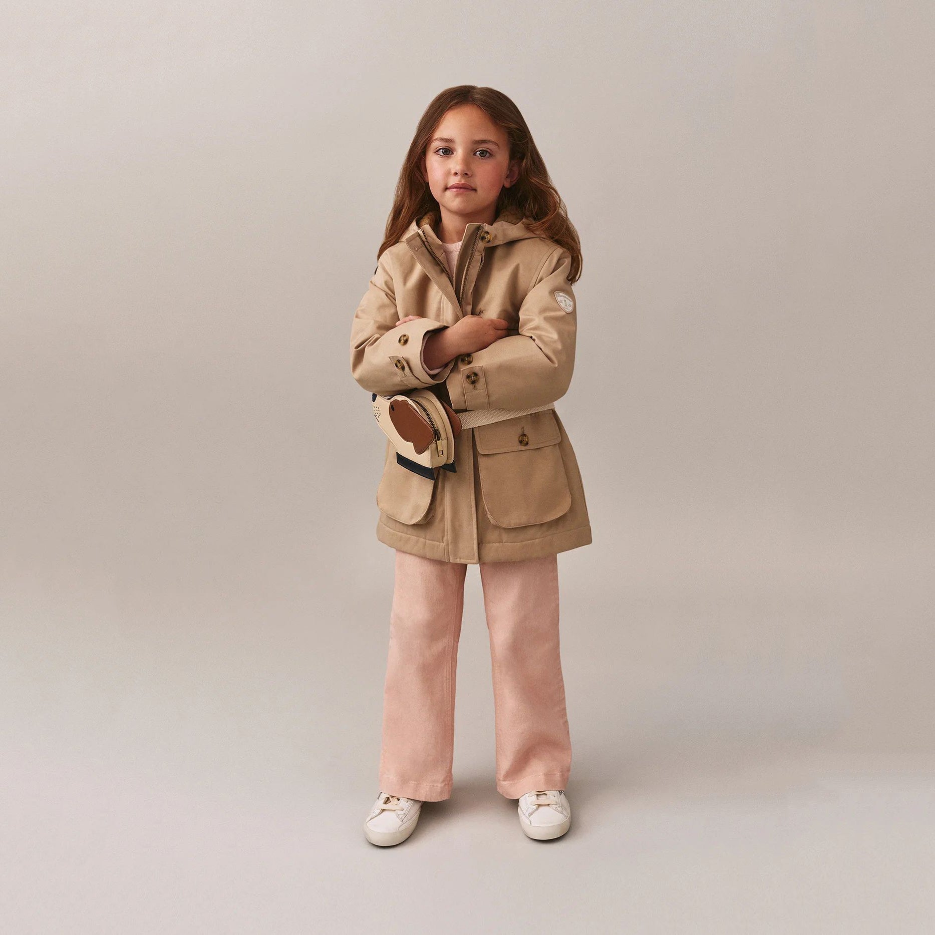 Girls Beige Coat