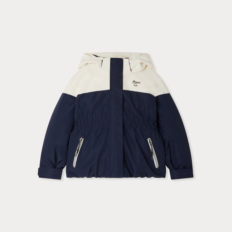 Girls Dark Blue  Padded Down Ski Jacket