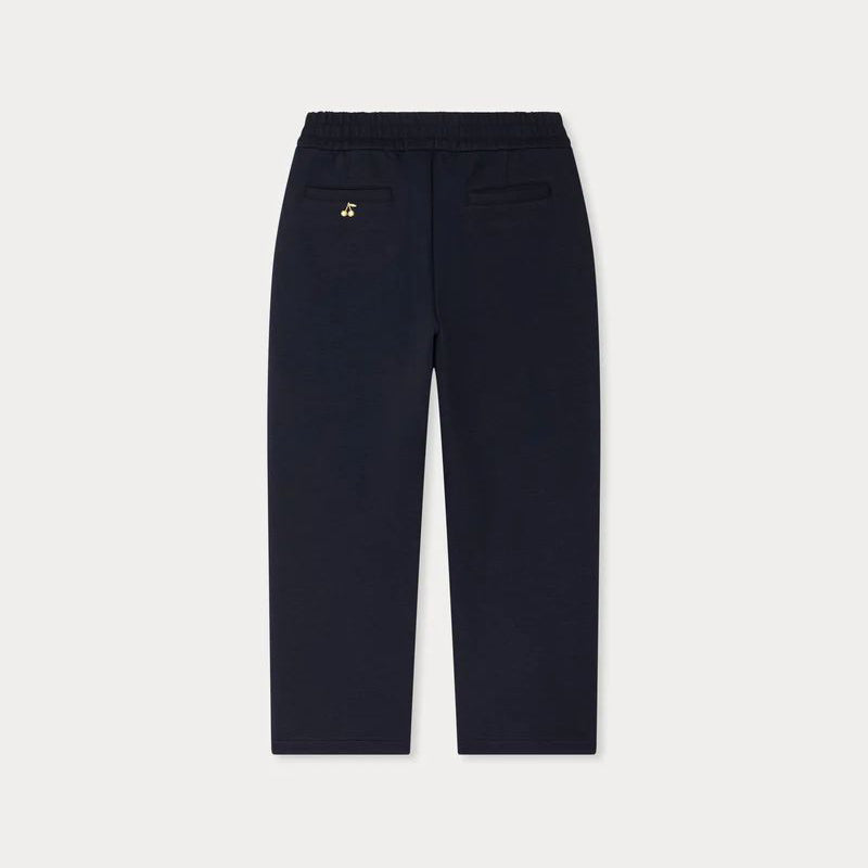 Girls Navy Embroidered Logo Trousers