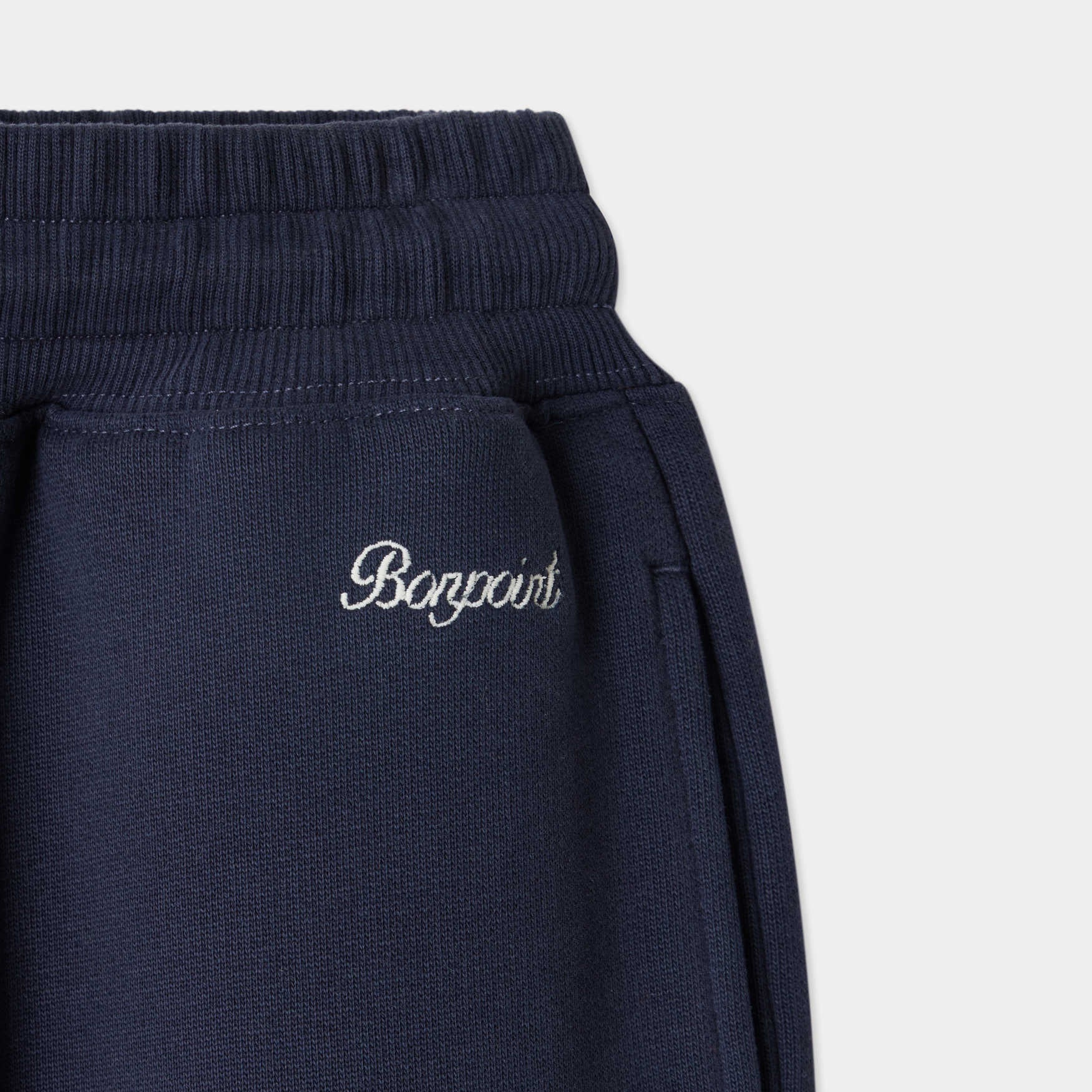 Boys & Girls Navy Embroidered Logo Cotton Trousers