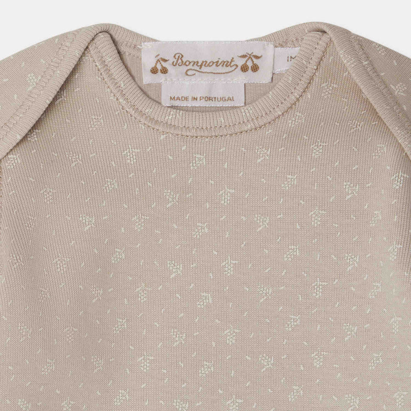 Baby Boys & Girls Beige Printed Cotton Set