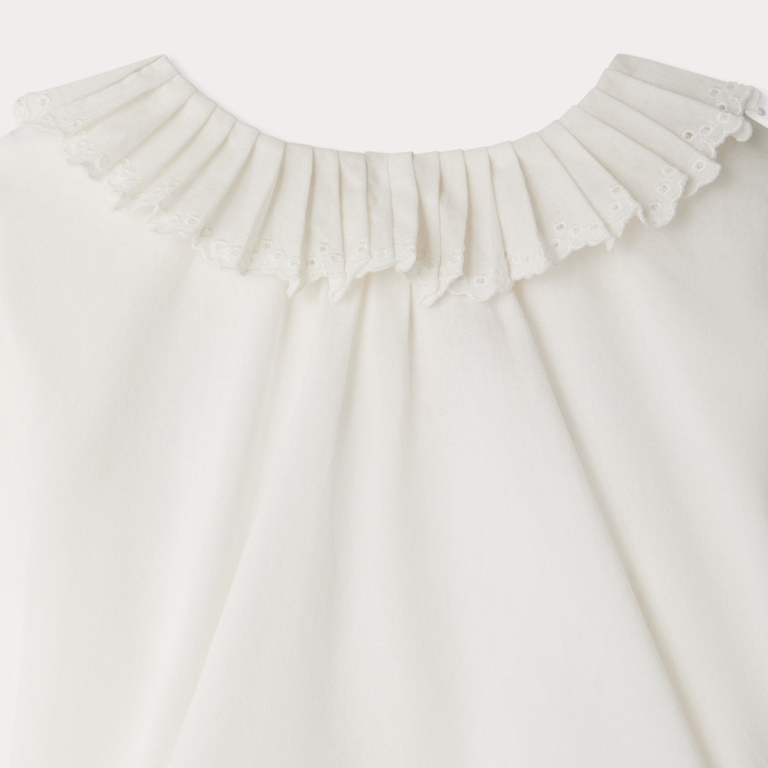 Baby Girls White Ruffled Cotton Blouse