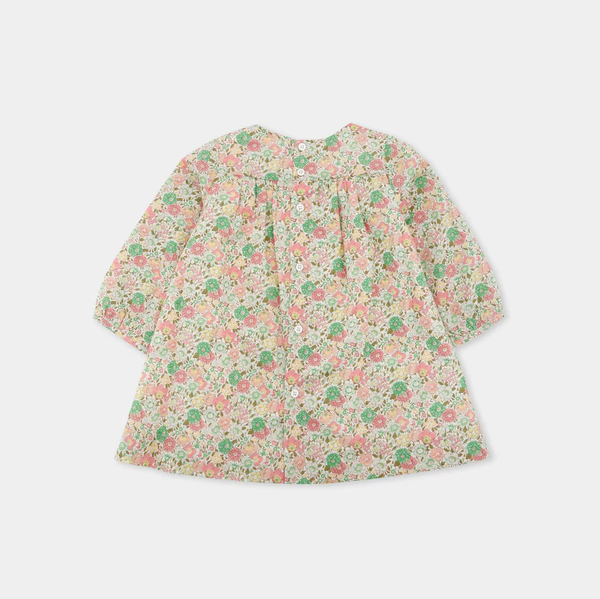 Baby Girls Pink Floral Cotton Dress