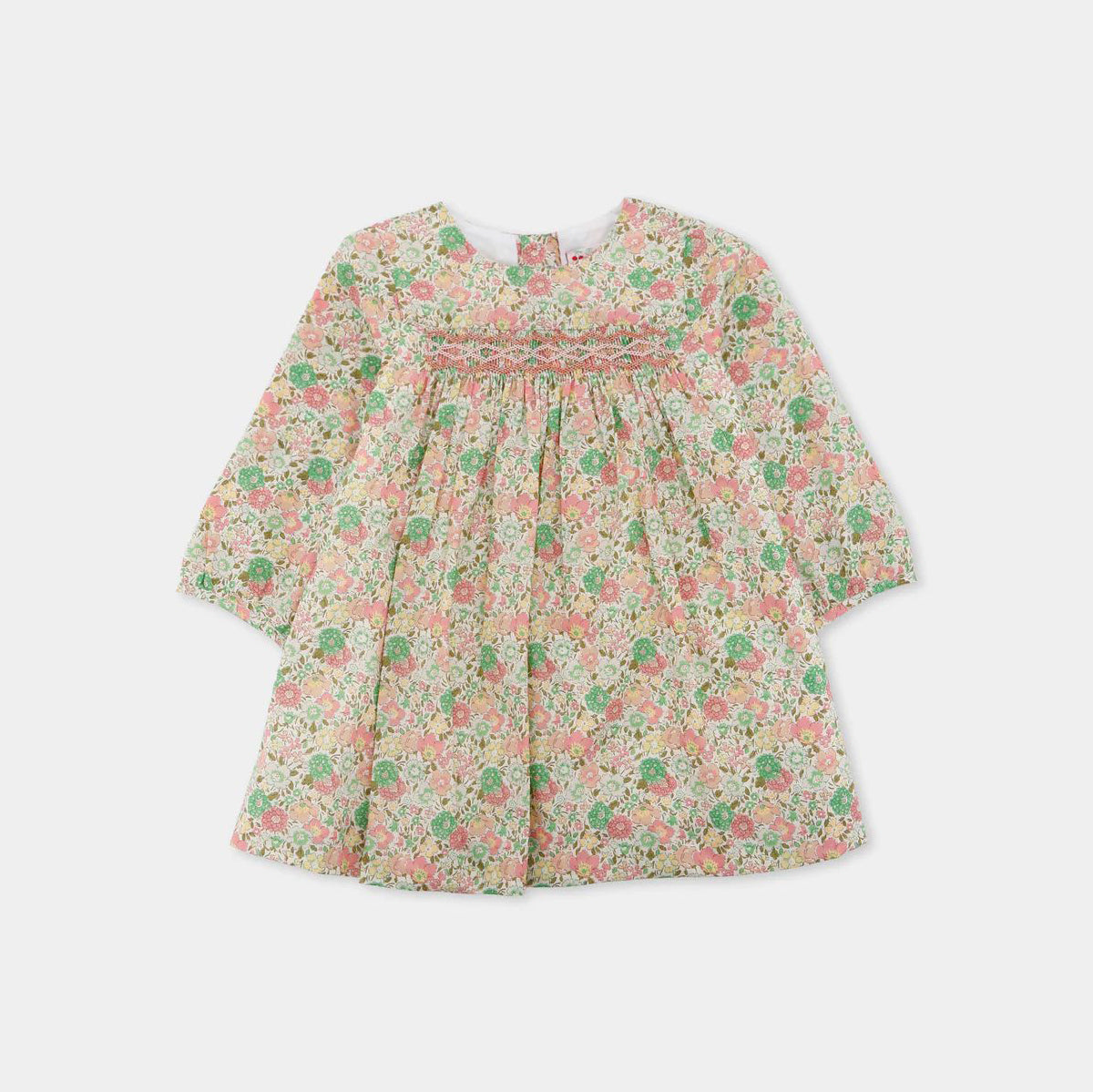 Baby Girls Pink Floral Cotton Dress