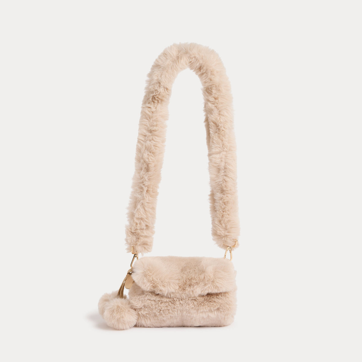 Girls Beige Faux Fur Hand Warmer(16 x 12 cm)
