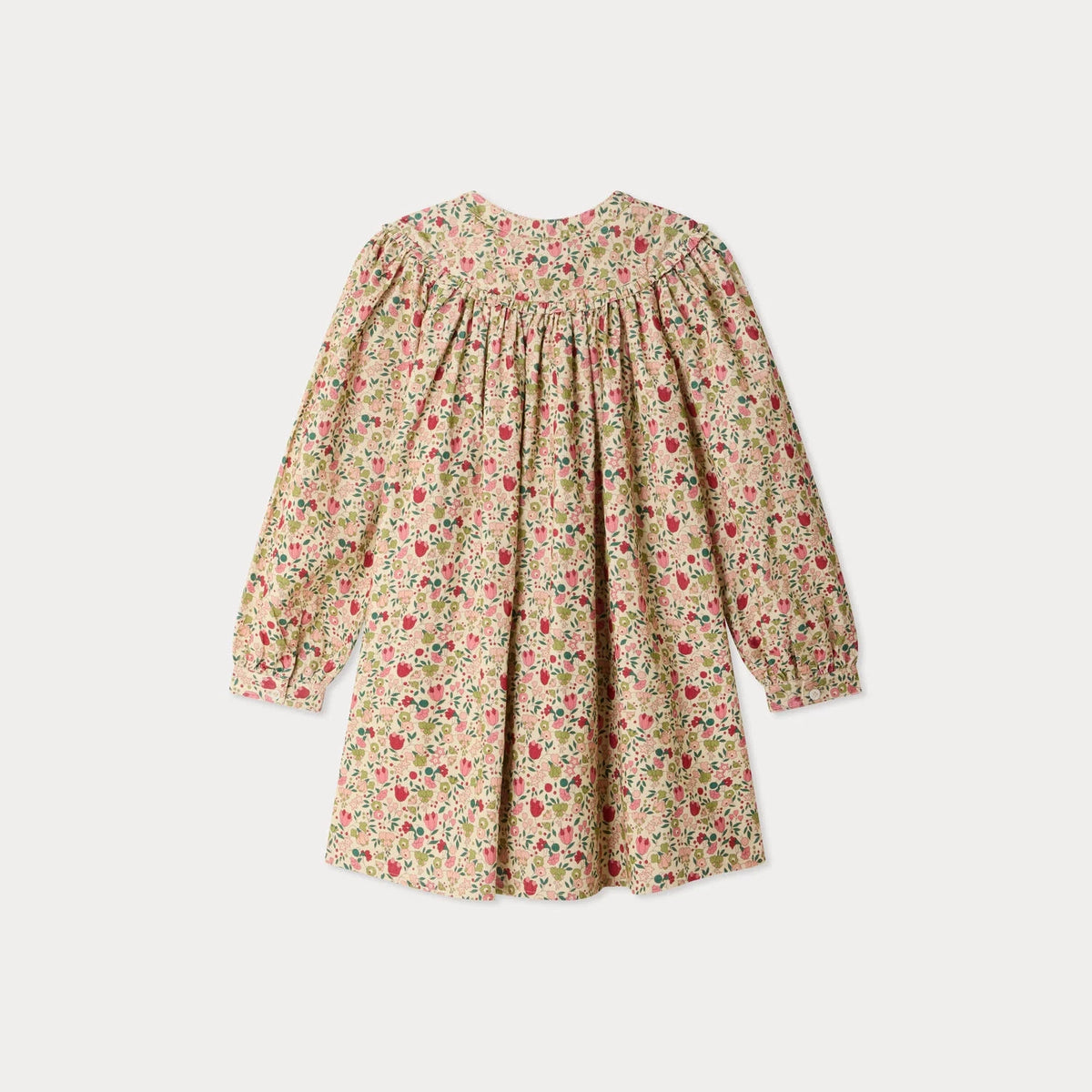 Girls Pink Floral Cotton Dress