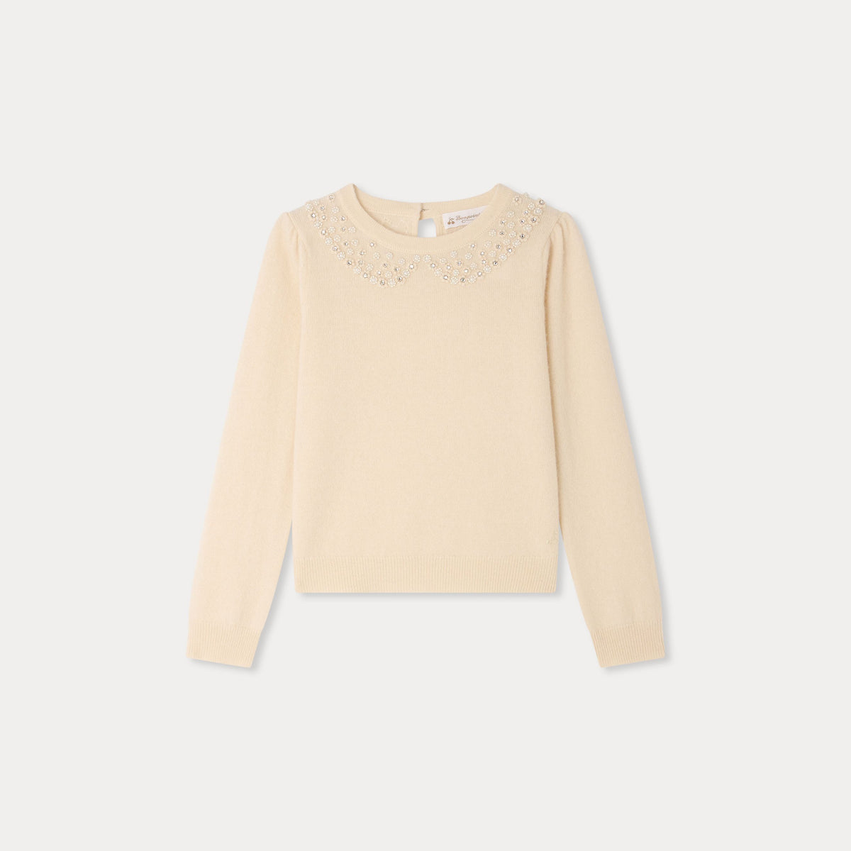 Girls White Cashmere Sweater