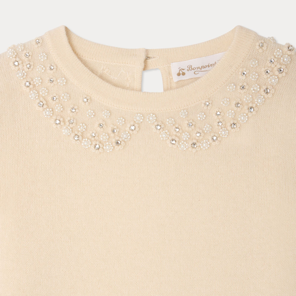 Girls White Cashmere Sweater