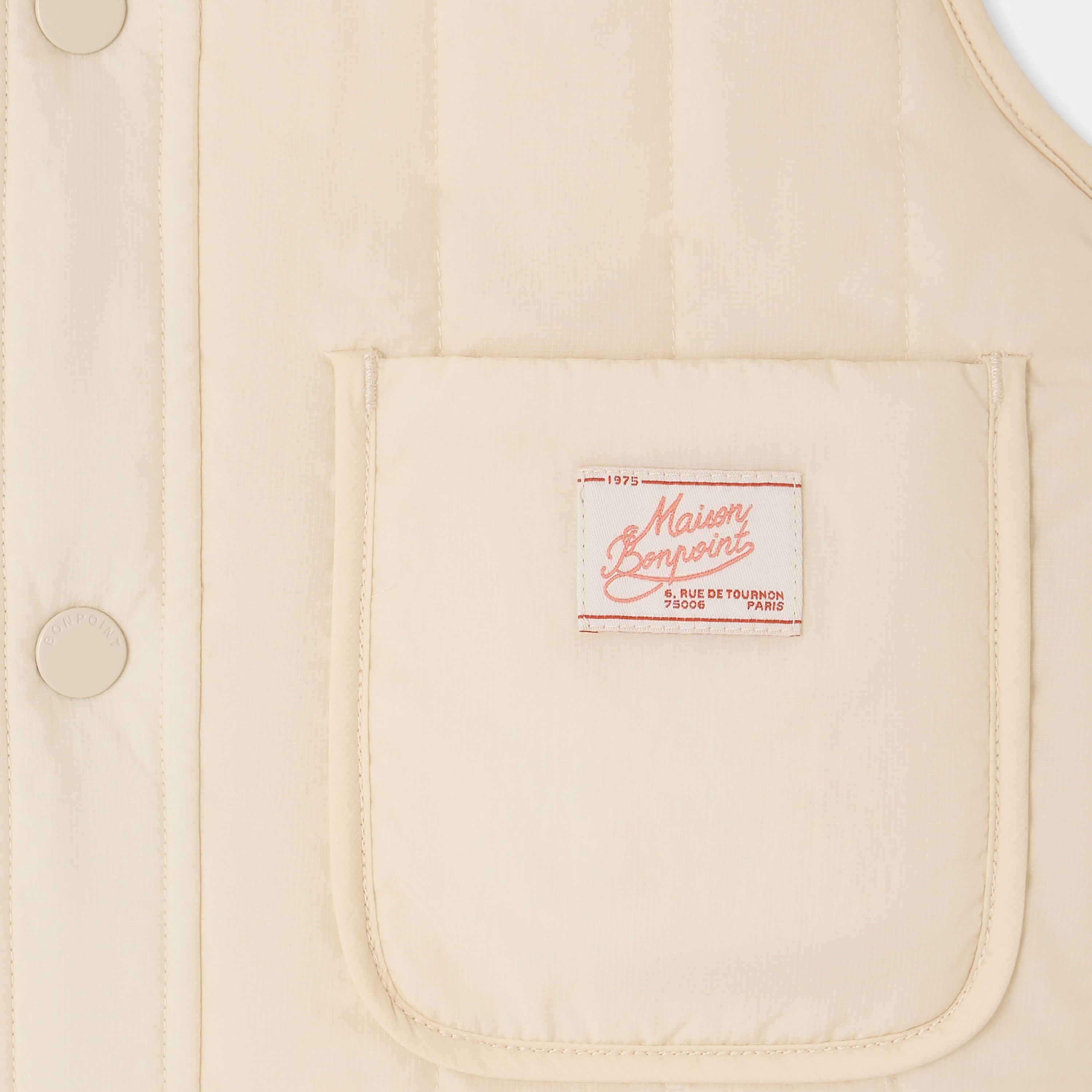 Girls White Reversible Gilet