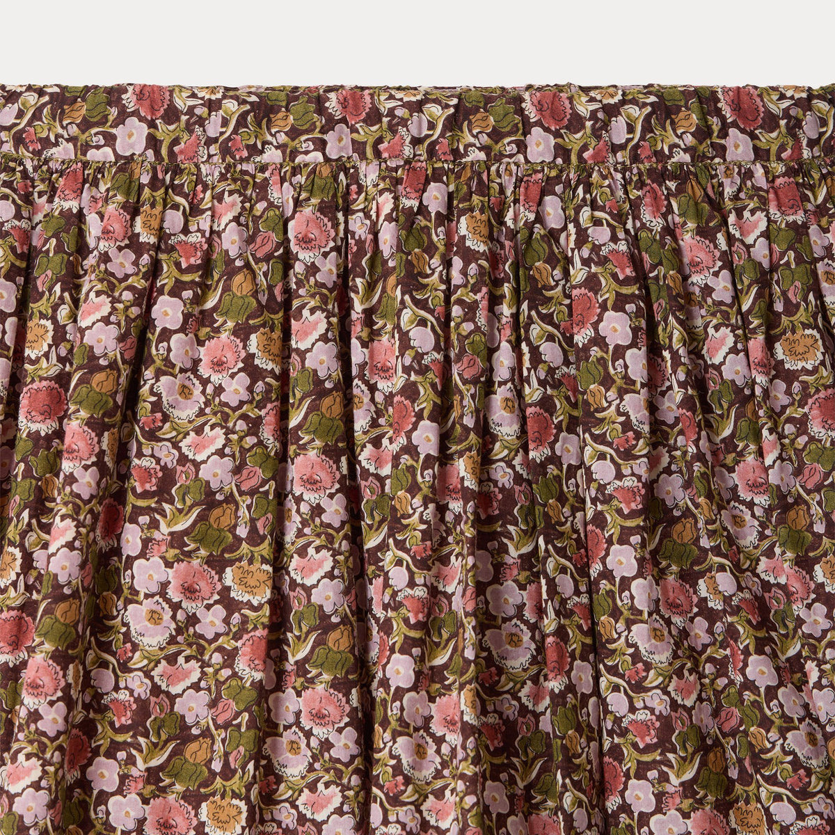 Girls Pink Floral Cotton Skirt