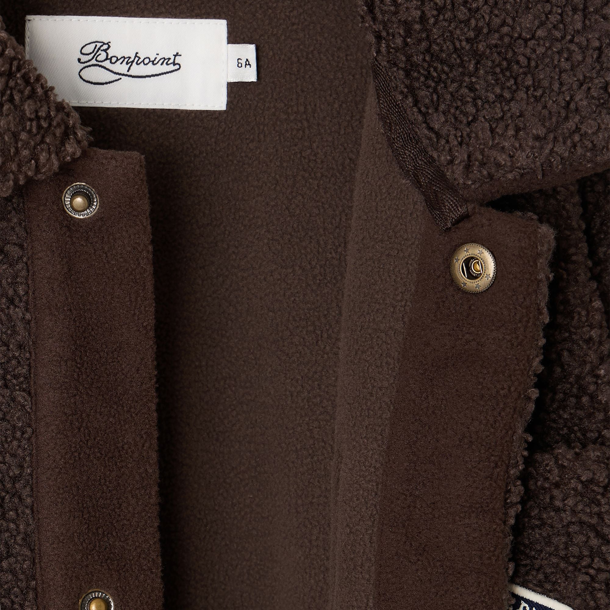 Boys & Girls Brown Sherpa Fleece Coat