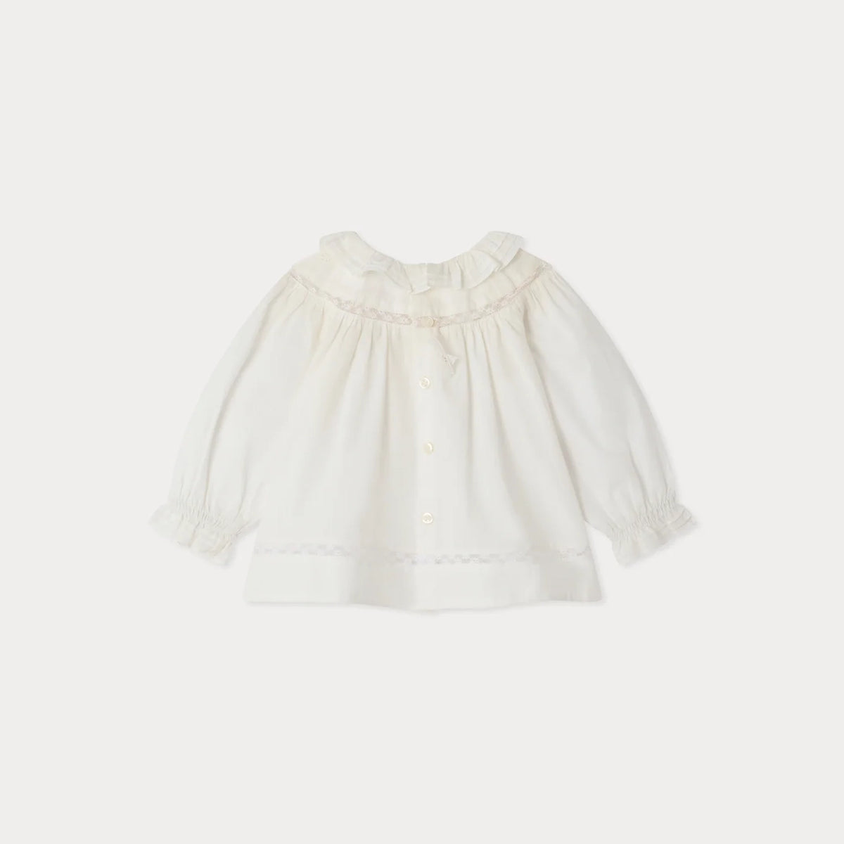 Baby Girls White Cotton Blouse