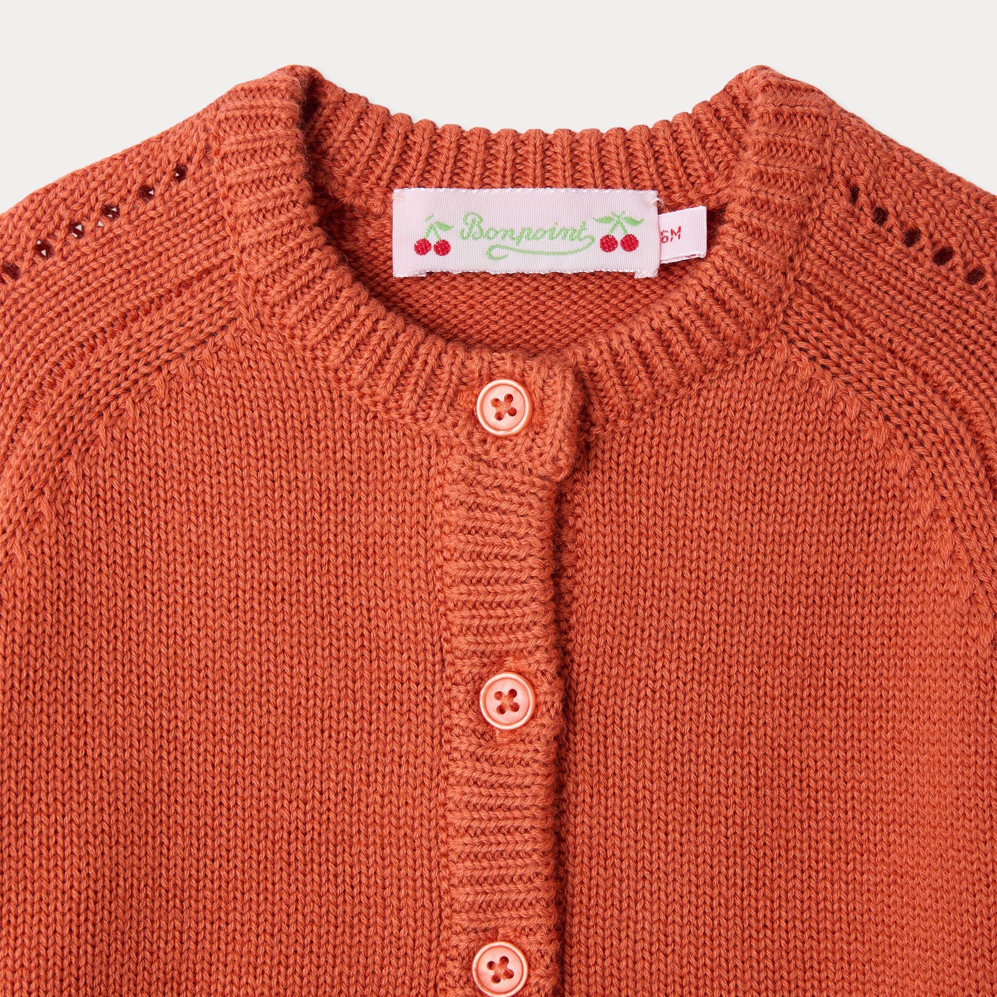Baby Girls Apricot Wool Knit Cardigan