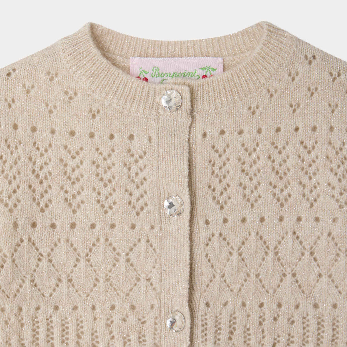 Baby Girls Beige Cashmere Cardigan