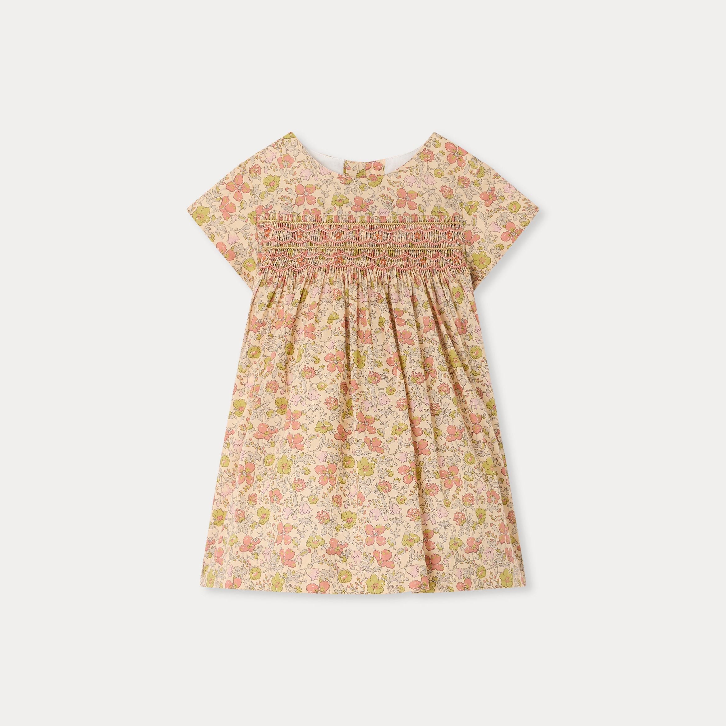 Baby Girls Pink Floral Cotton Dress