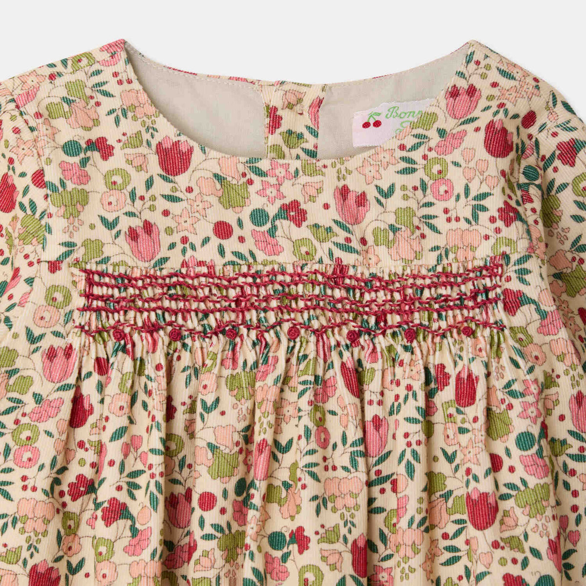 Baby Girls Pink Floral Cotton Dress