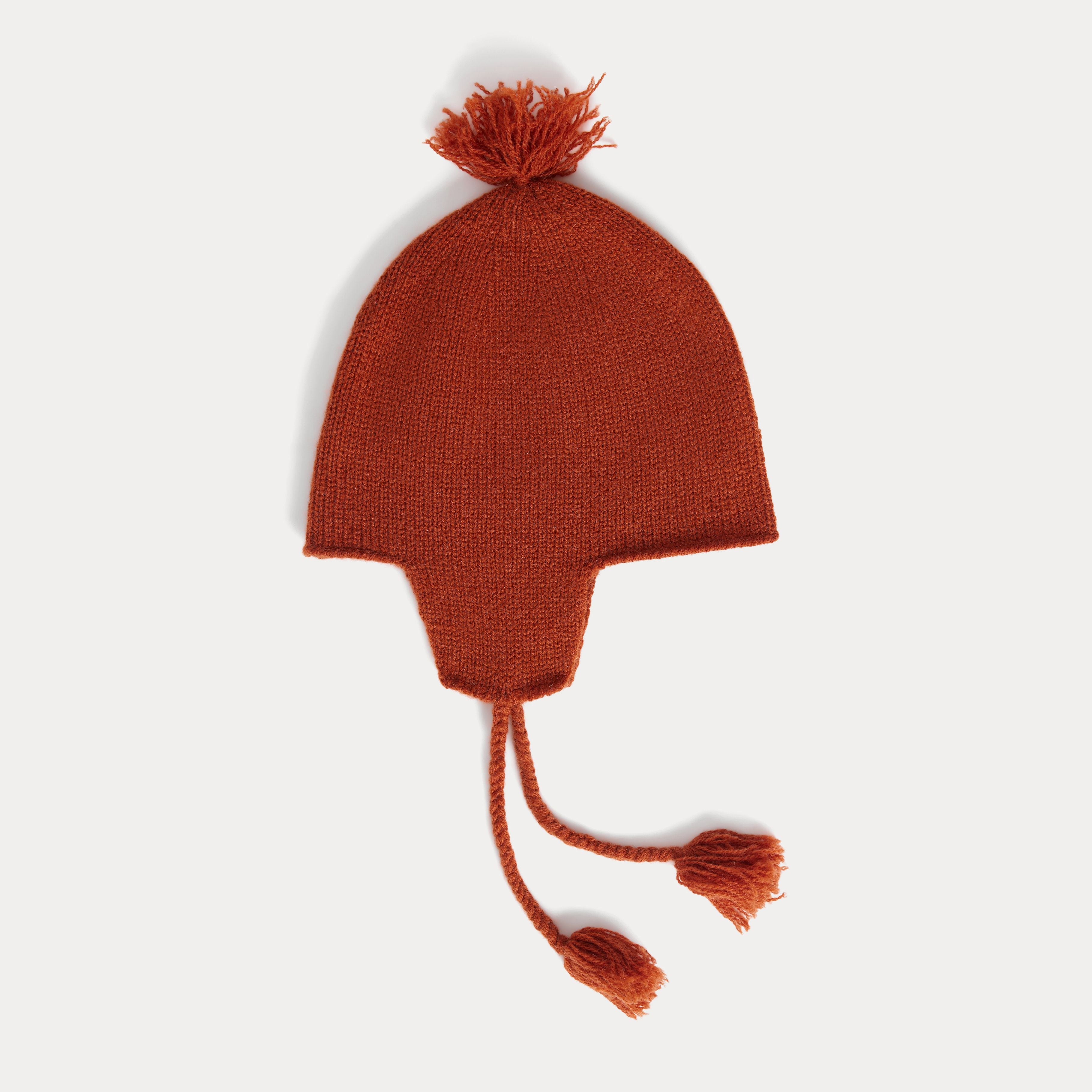 Baby Boys & Girls Orange Red Cashmere Hat