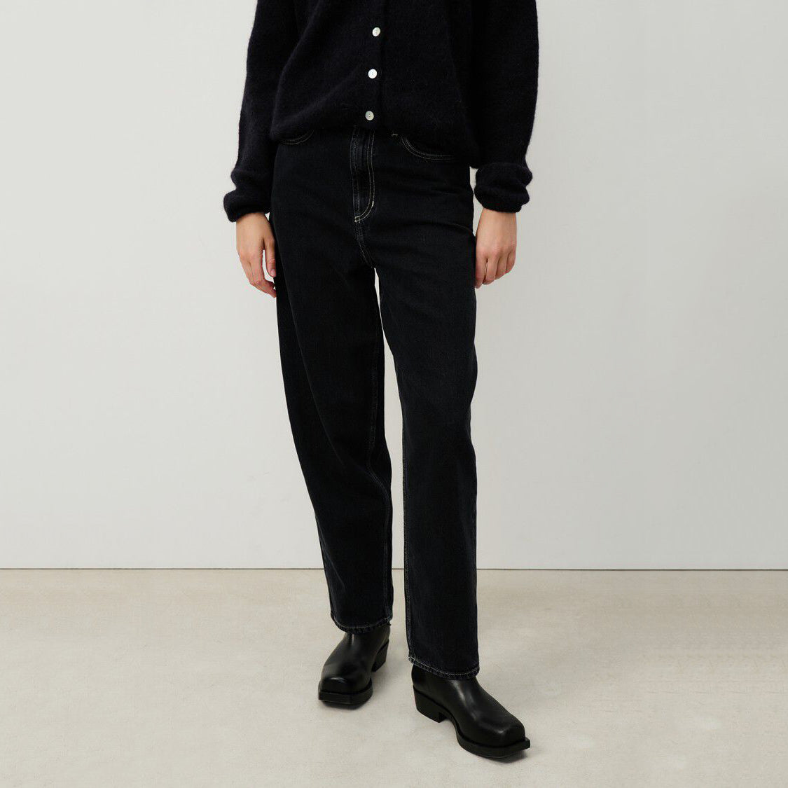 Women Black Demin Trousers