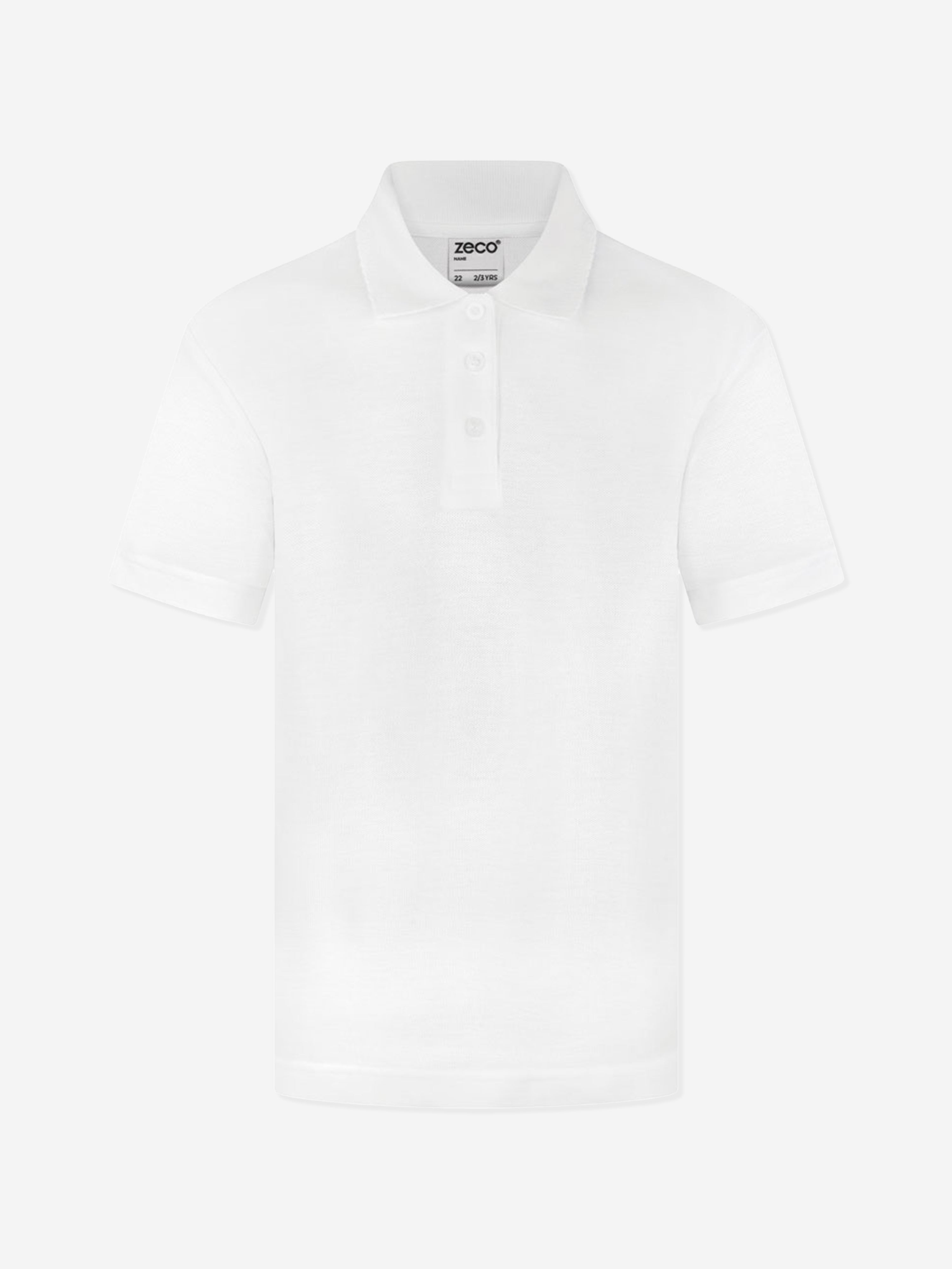 Zeco Girls School Frilly Polo Shirt in White