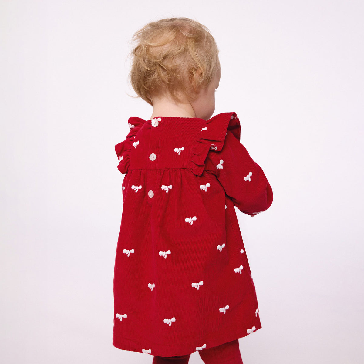 Baby Girls Red Corduroy Dress