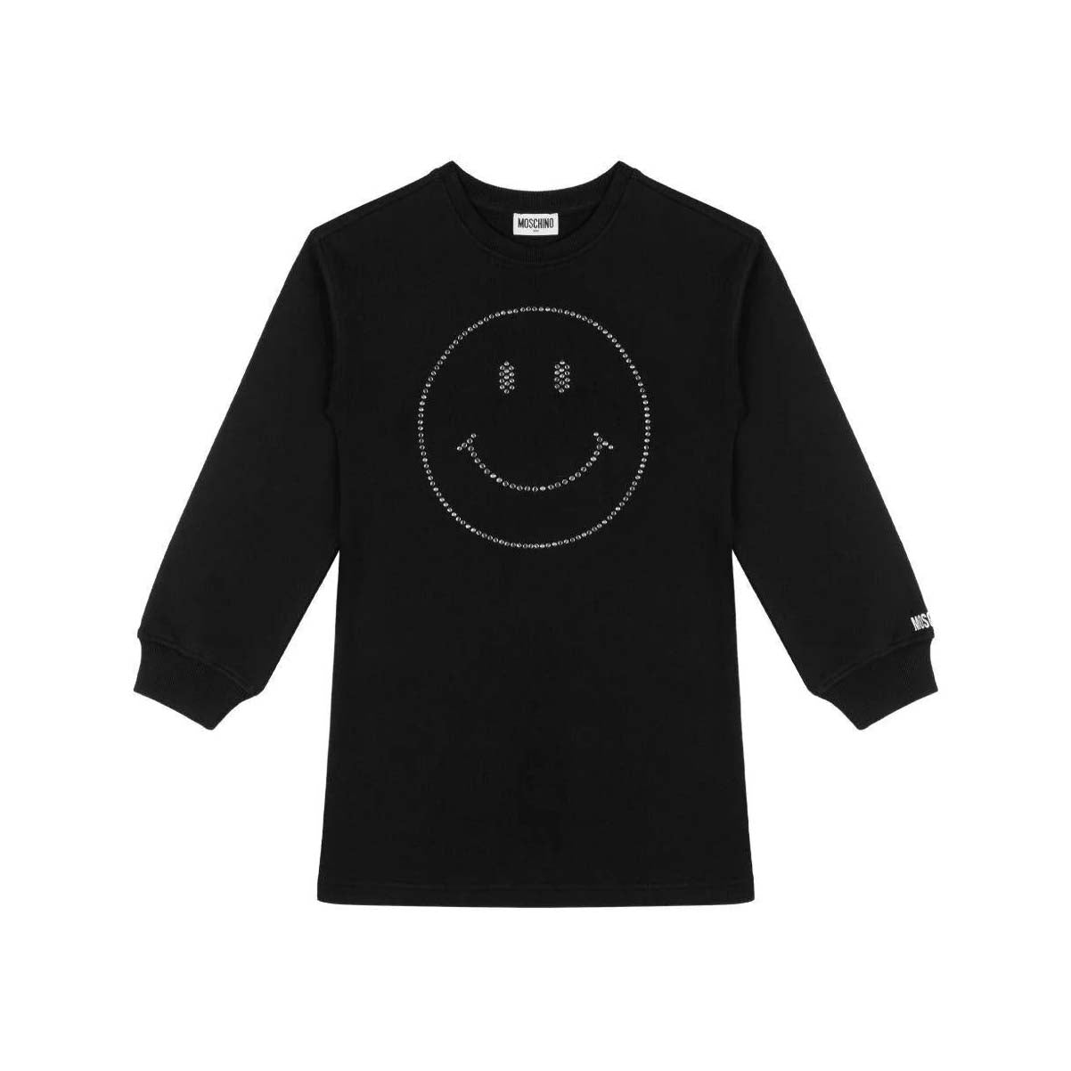 Girls Black Smile Cotton Dress