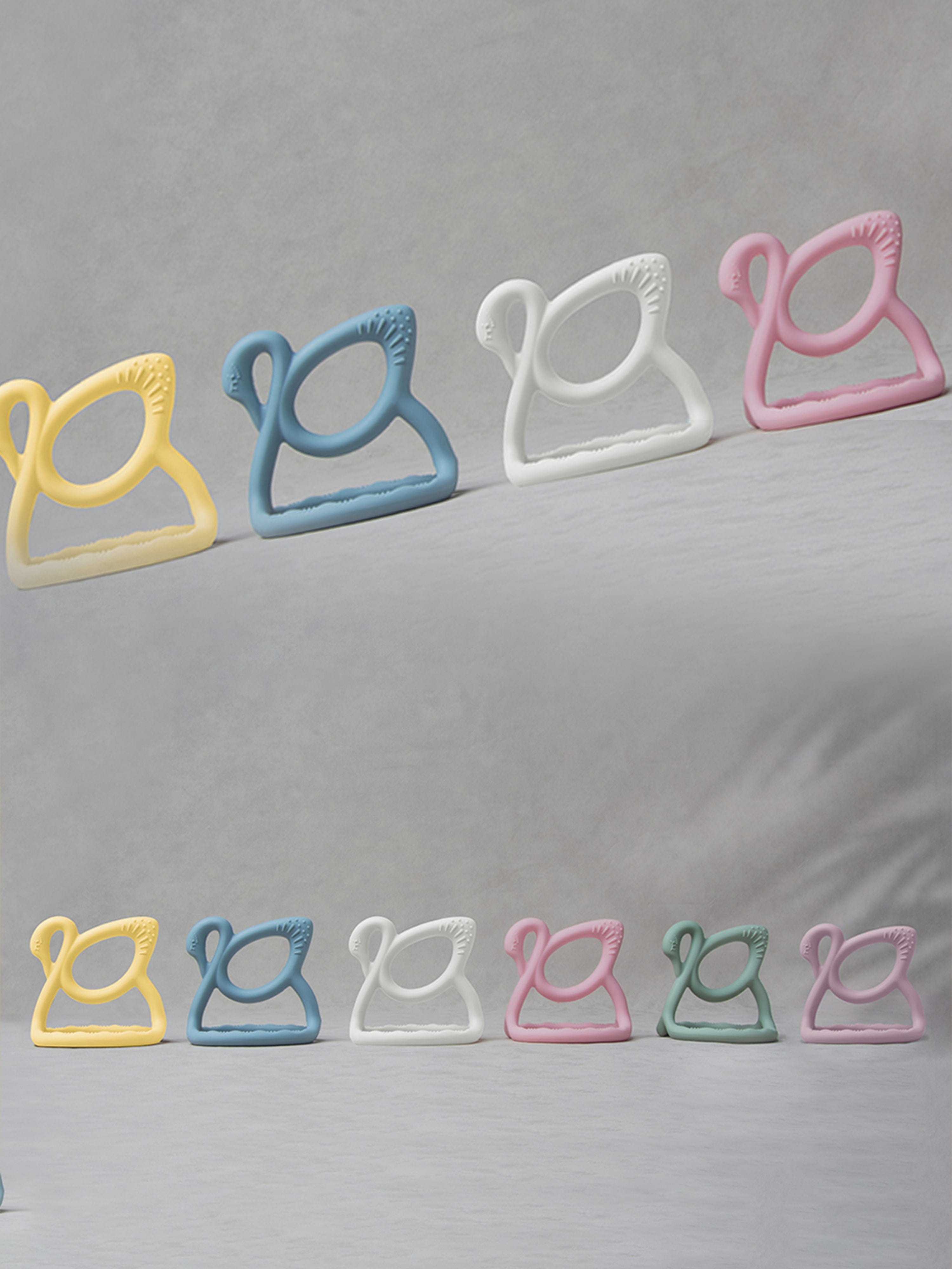 Baby Swan Teether in Pink