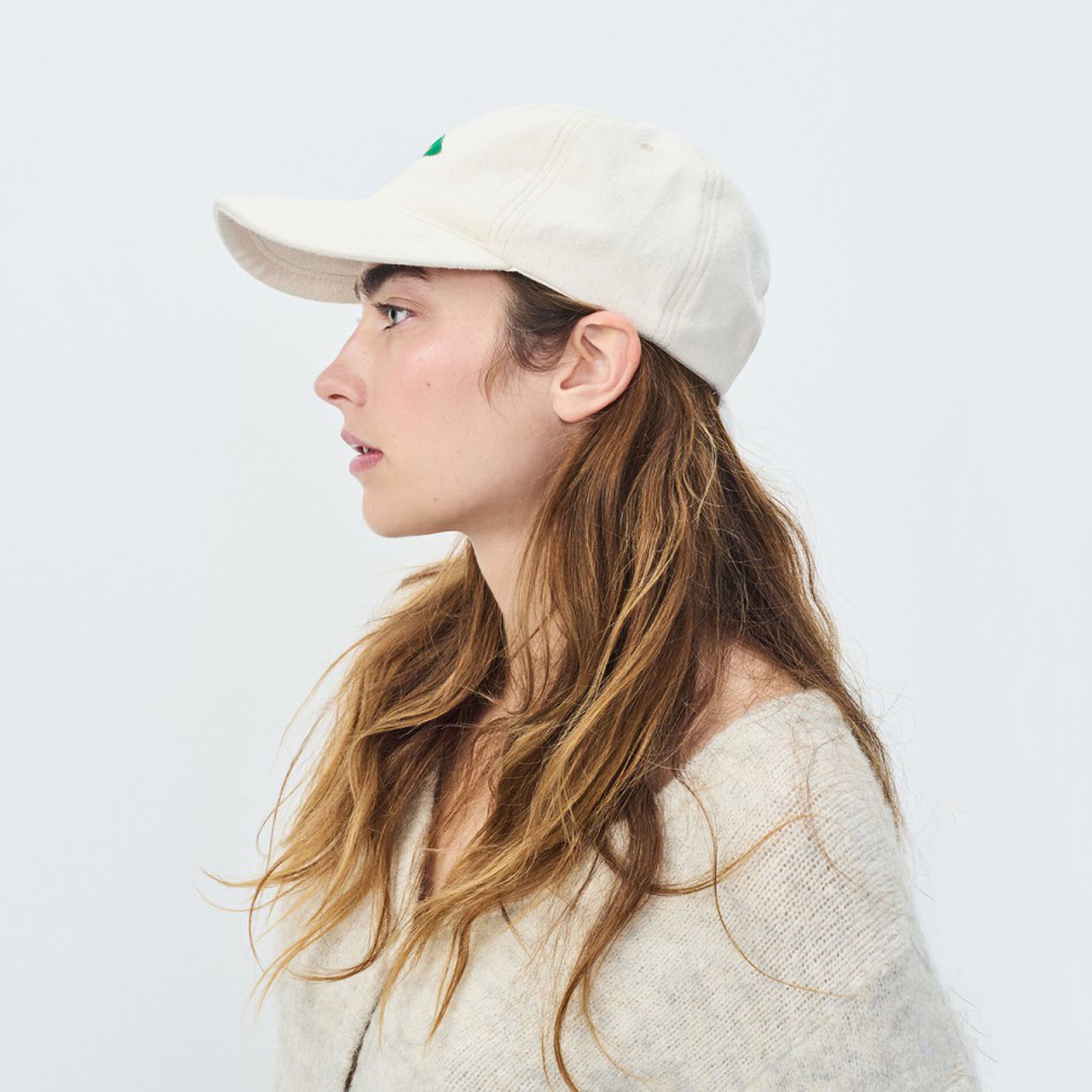 Adult White Cotton Cap