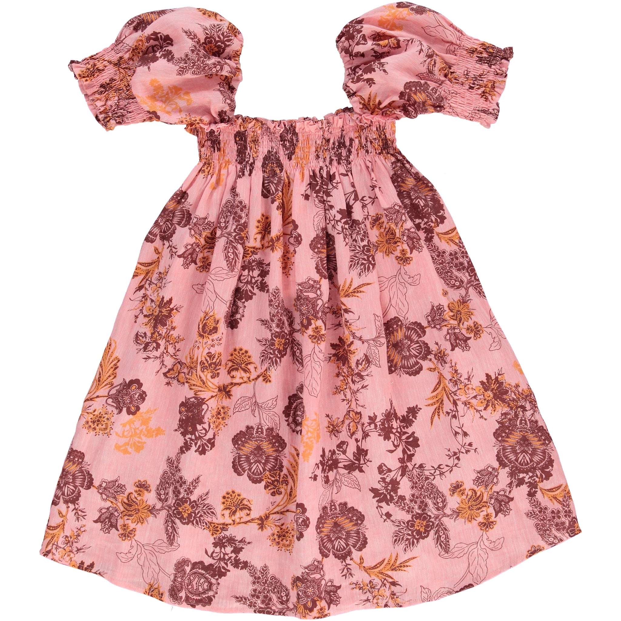 Girls Pink Flowers Dress