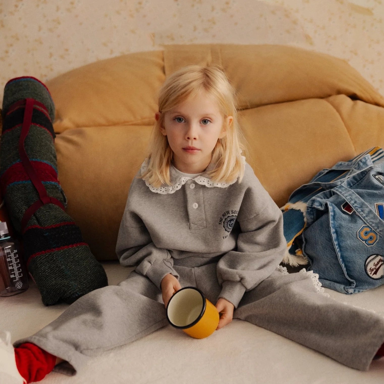 Boys & Girls Grey Cotton Trousers