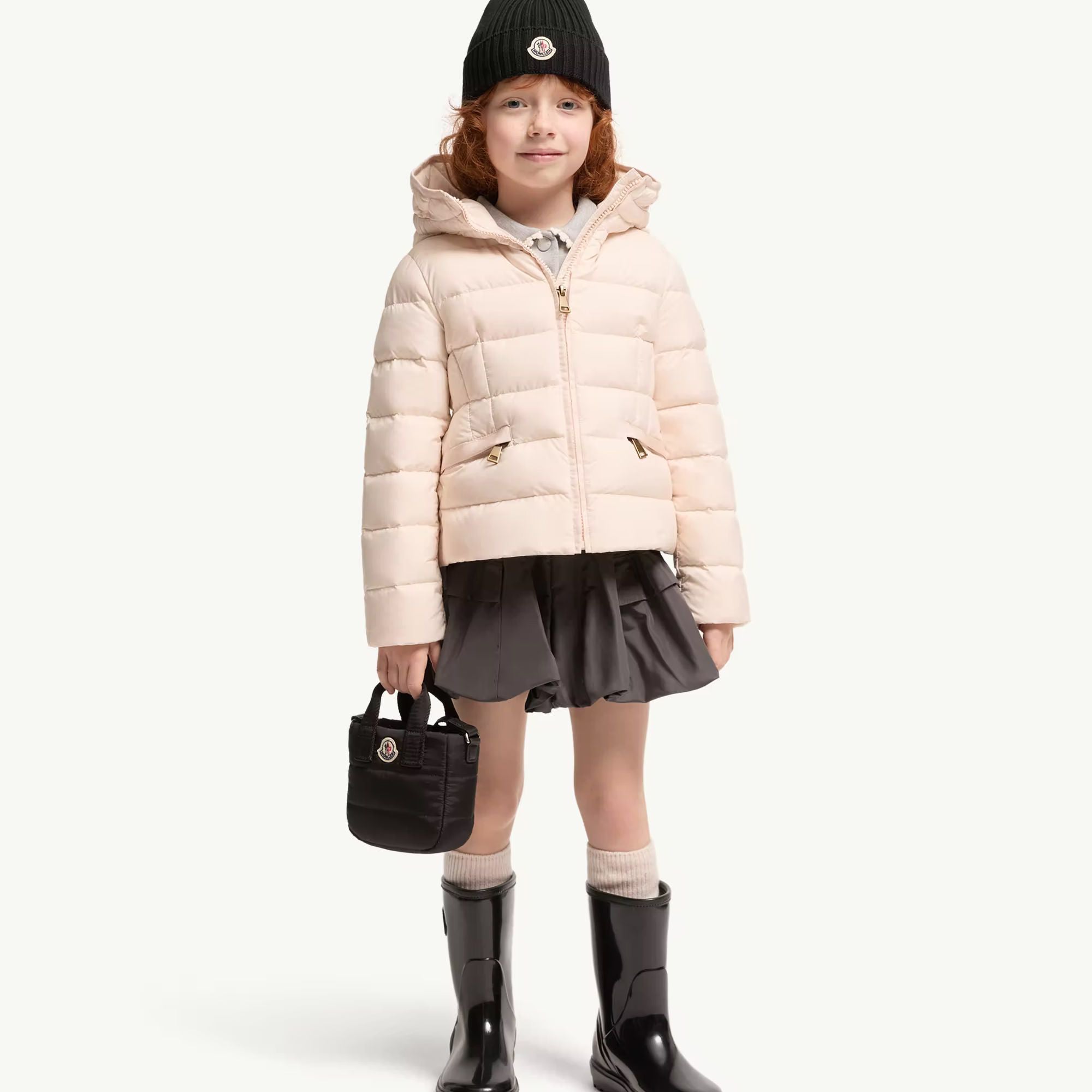 Girls Light Pink "AVOCE" Padded Down Jacket