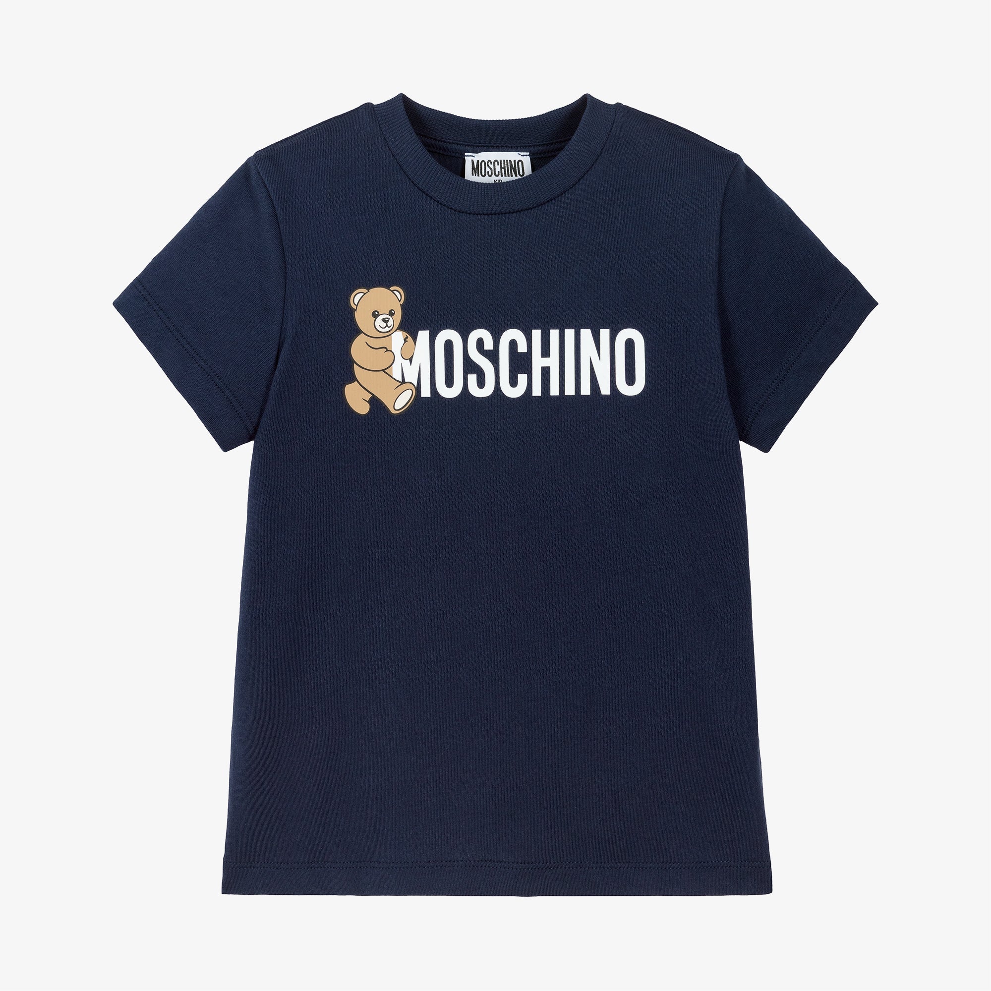 Boys & Girls Navy Printed Cotton T-Shirt