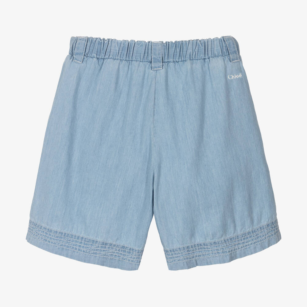 Girls Blue Denim Shorts