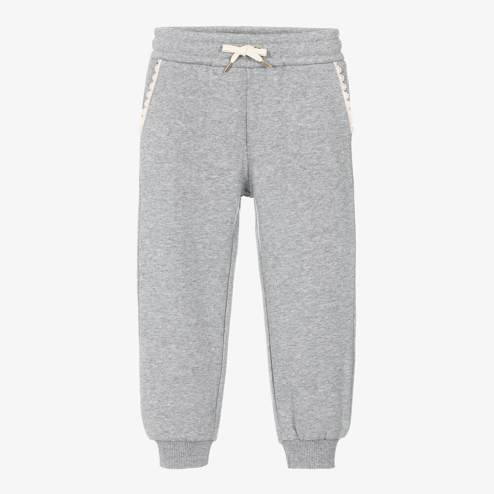 Girls Grey Cotton Trousers