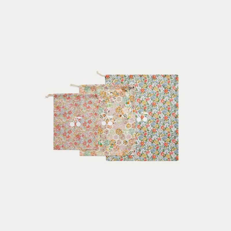 Multicolor Floral Pouches(3 Pack)