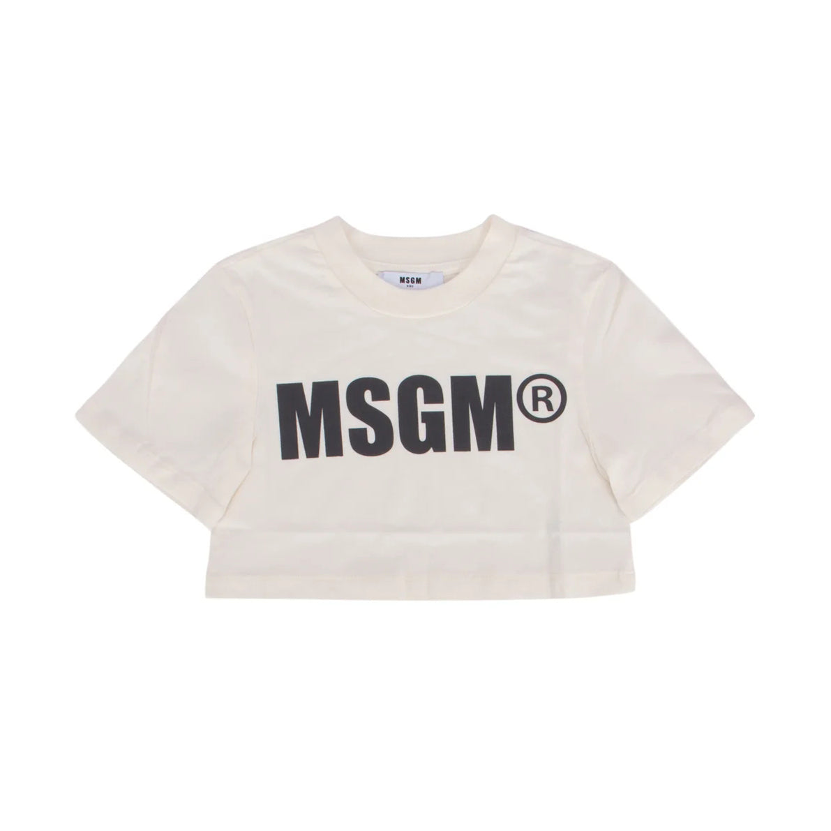 Girls White Logo Cotton T-Shirt