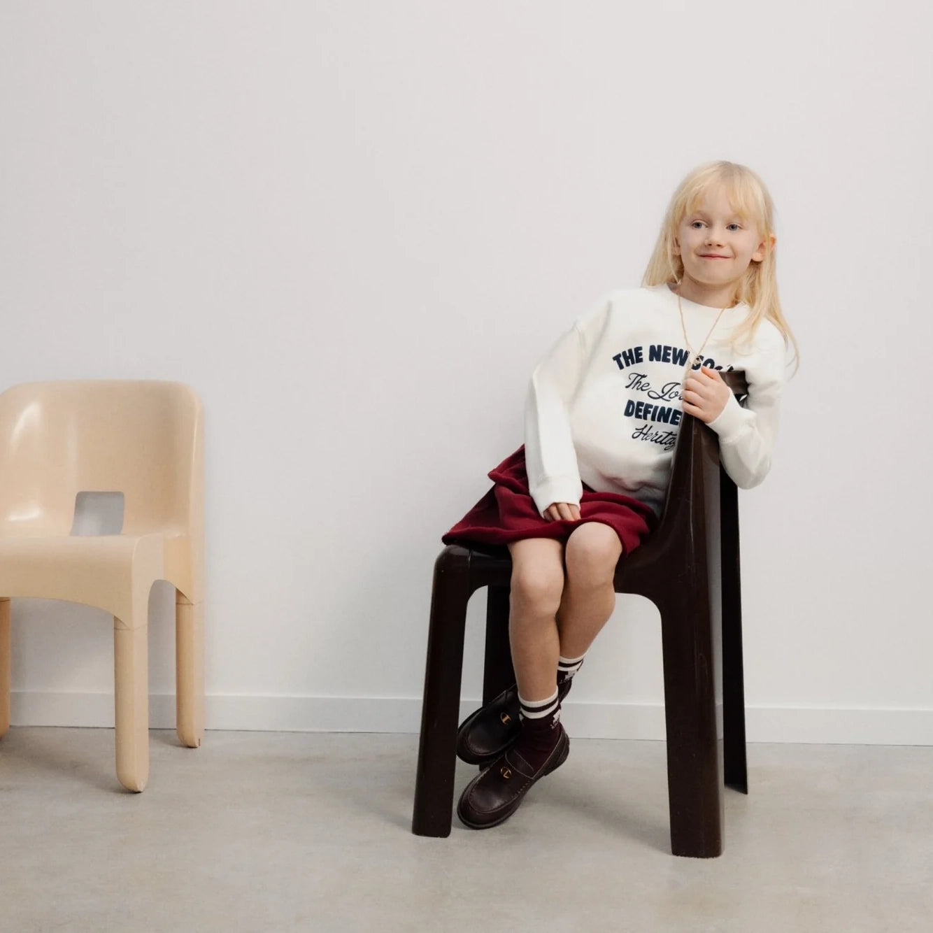 Girls Red Corduroy Skirt