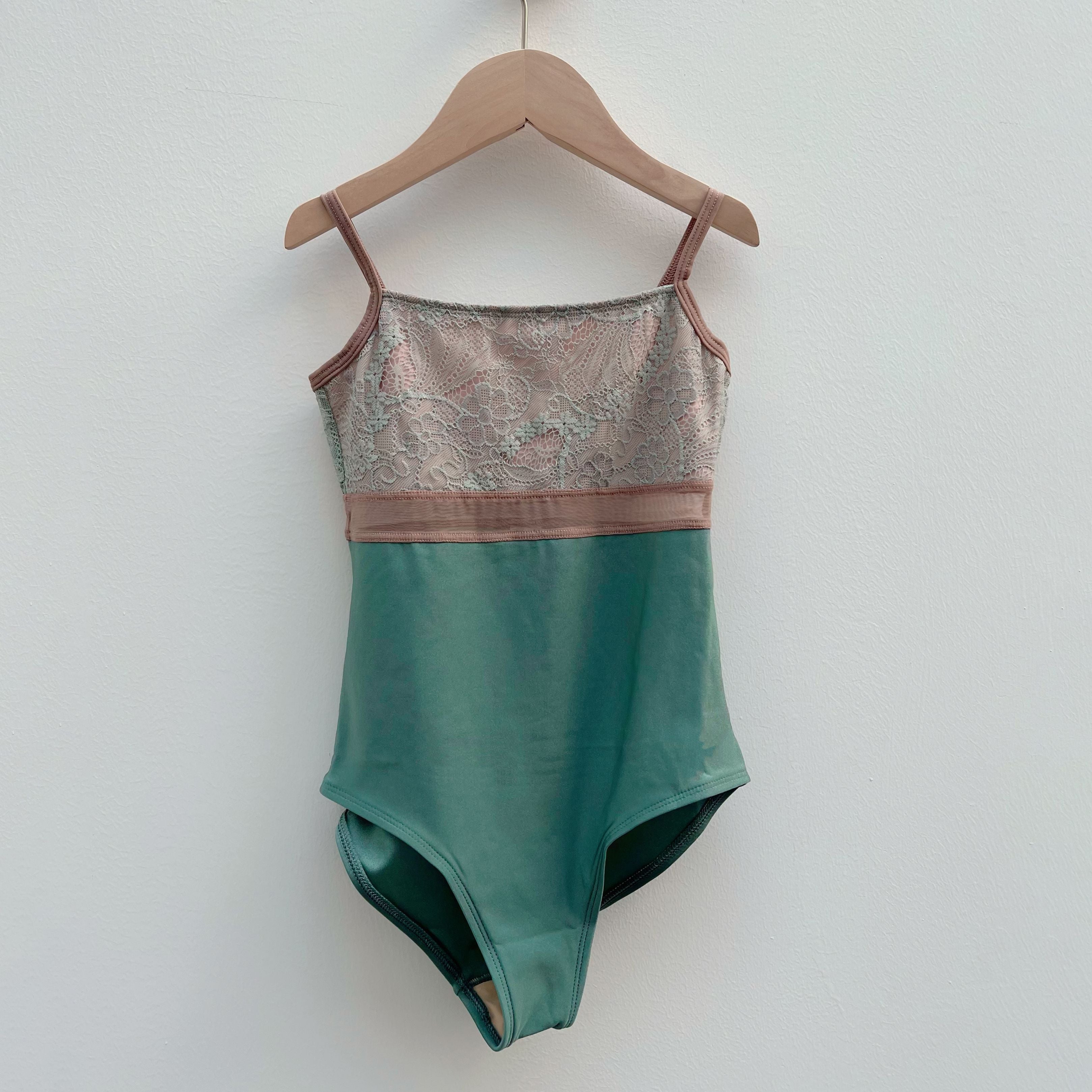 Girls Green "BRIGID" Ballet Onesies(KC17038-C47/L56+L09+PD17+TP14)