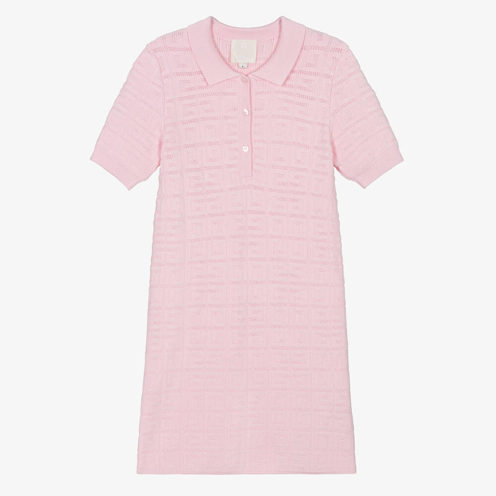Girls Pink Hollow Dress