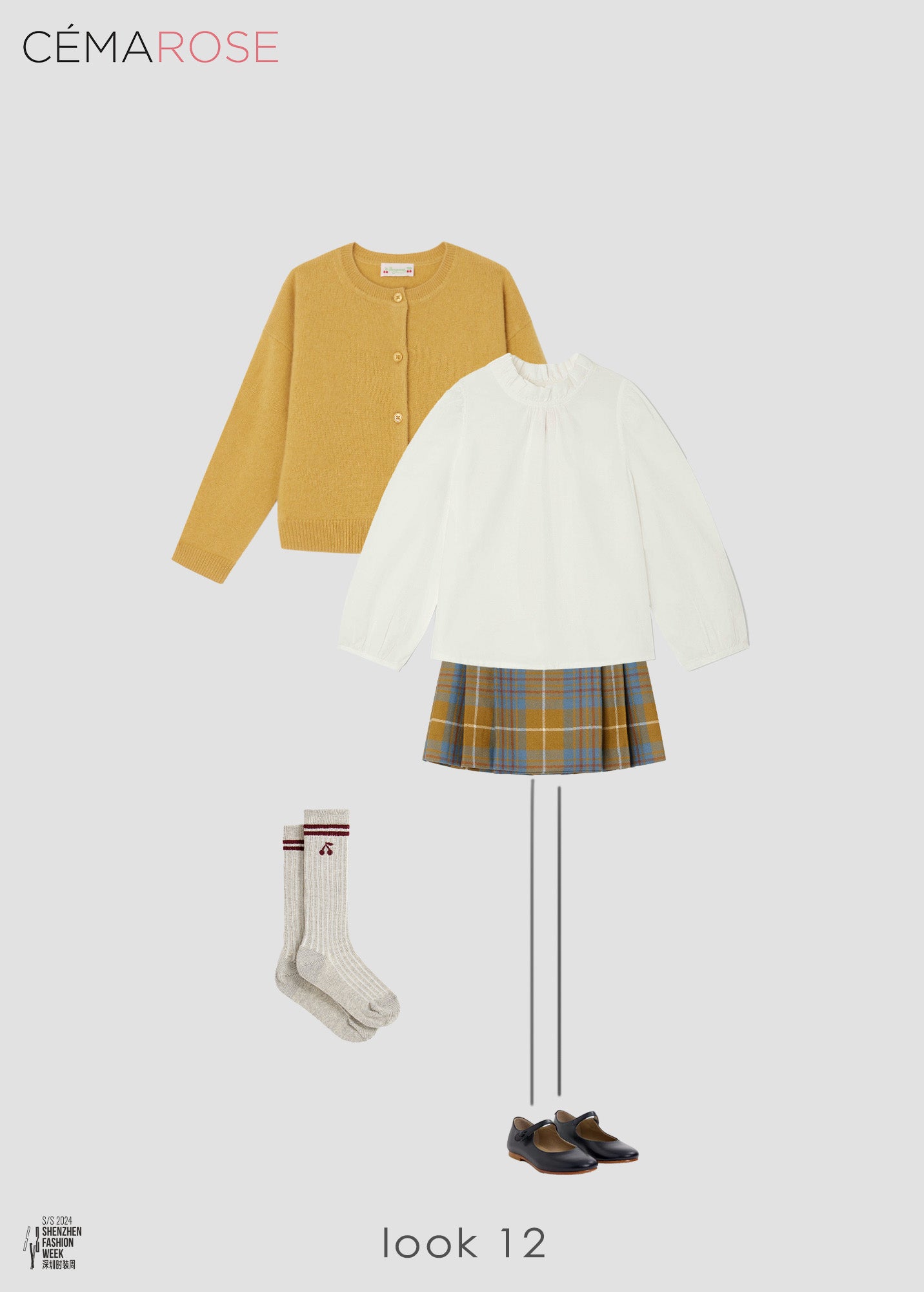 Girls Beige Logo Cotton Socks